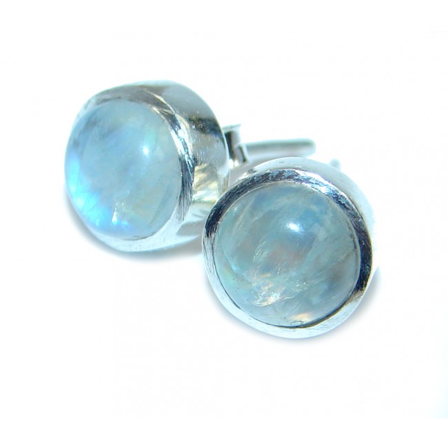 Modern Design White Moonstone Sterling Silver earrings