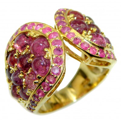Authentic Ruby 14K Gold over .925 Sterling Silver Ring size 8