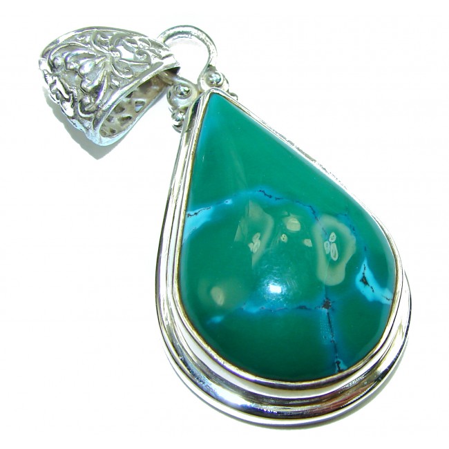Arizona Dream natural Big Turquoise .925 Sterling Silver handmade pendant