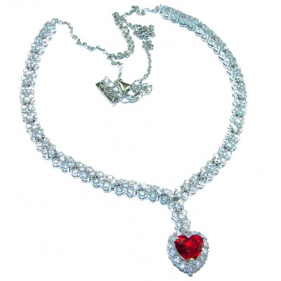 Timeless Treasure Ruby .925 Sterling Silver handcrafted necklace