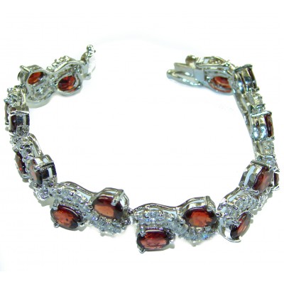 Diva's Desire authentic Garnet .925 Sterling Silver handmade Bracelet