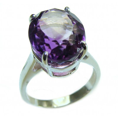 Authentic Amethyst .925 Sterling Silver Handcrafted Ring size 6