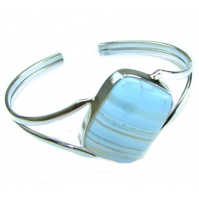 Owhyee Blue Opal - Owhyee Opal .925 Sterling Silver Handcrafted Bracelet / Cuff