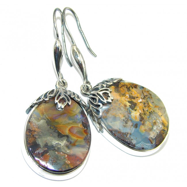 Classy Design Australian Boulder Opal Sterling Silver earrings