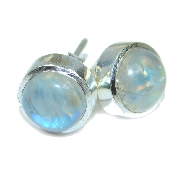 Modern Design White Moonstone Sterling Silver earrings