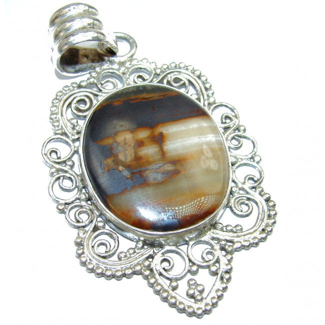 Perfect quality Picasso Jasper .925 Sterling Silver handmade Pendant