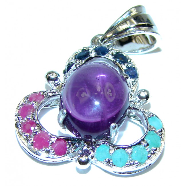 Exclusive Amethyst .925 Sterling Silver HANDCRAFTED Pendant