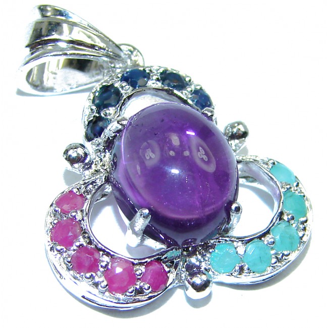 Exclusive Amethyst .925 Sterling Silver HANDCRAFTED Pendant
