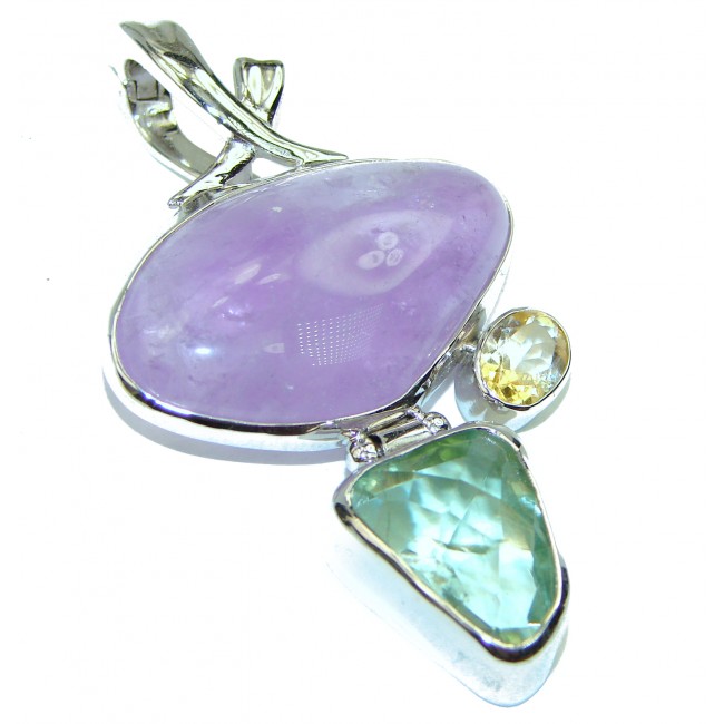 Autehntic Amethyst .925 Sterling Silver handcrafted Pendant