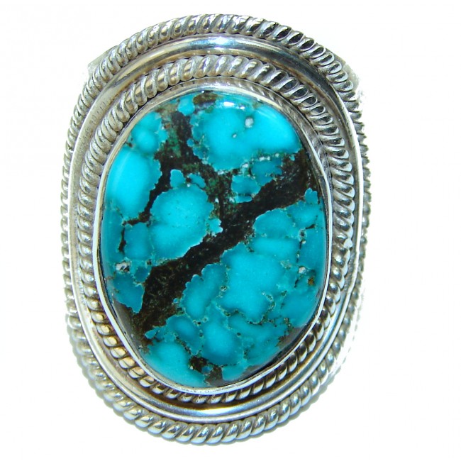 Magic Perfection authentic Turquoise .925 Sterling Silver Ring size 8 1/2