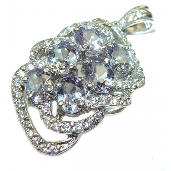 Amazing quality Aquamarine .925 Sterling Silver handmade pendant