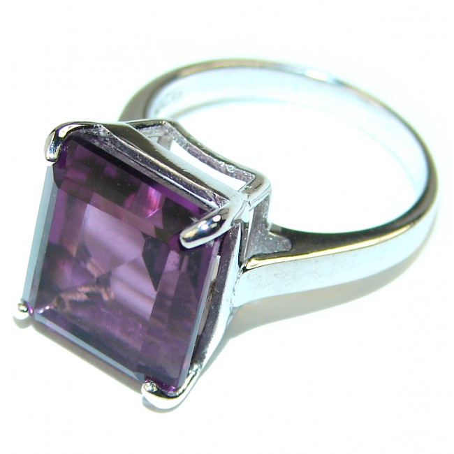 Simplicity Amethyst .925 Sterling Silver Handcrafted Ring size 6