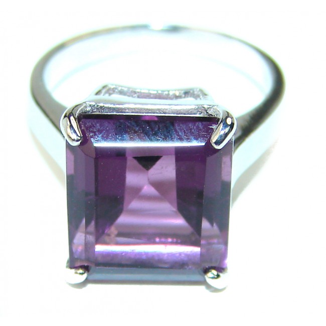 Simplicity Amethyst .925 Sterling Silver Handcrafted Ring size 6