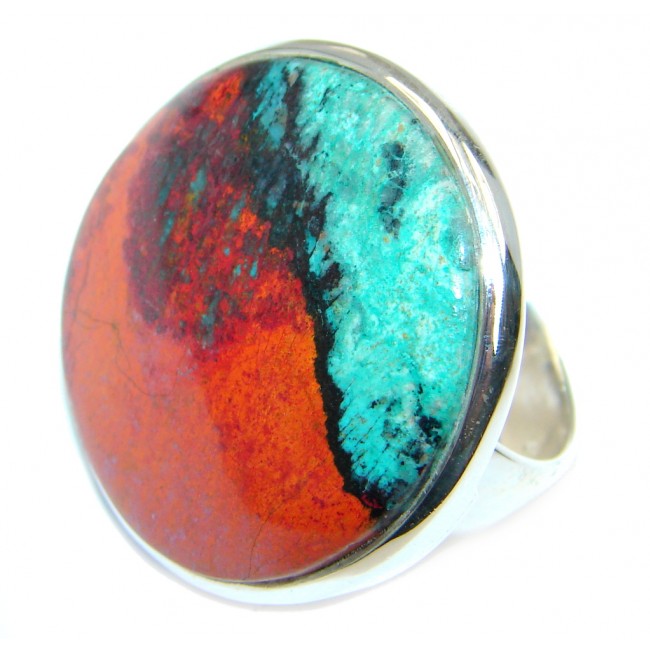 Simple Style Perfect Sonora Jasper Sterling Silver Ring s. 9 1/2