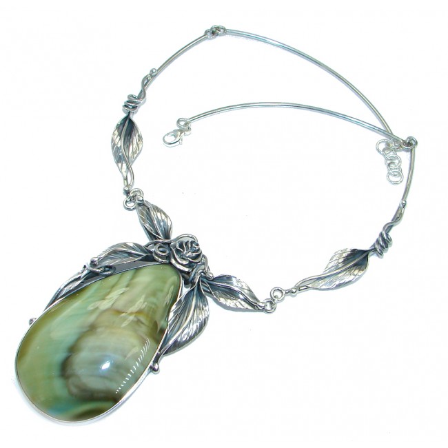 Maya Dreams Imperial Jasper Sterling Silver handcrafted necklace