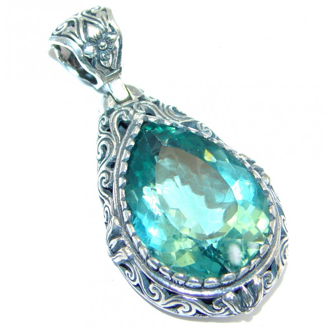 Simple Beauty Apatite Sterling Silver handcrafted Pendant