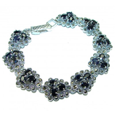 Magnificent Jewel Sapphire .925 Sterling Silver handcrafted Bracelet