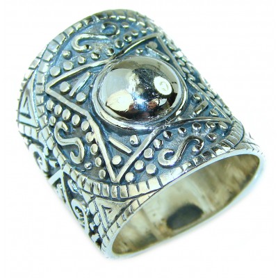 Large Bali made .925 Sterling Silver handcrafted Ring s. 6 1/4