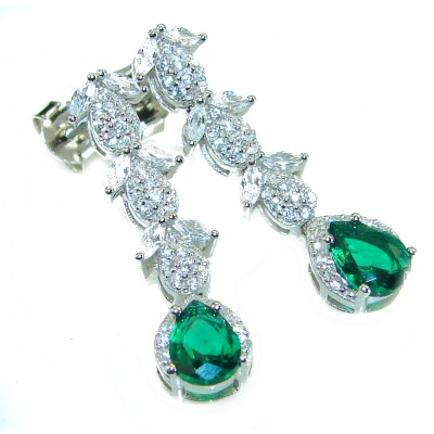 Luxurious Chrome Diopside .925 Sterling Silver handmade earrings