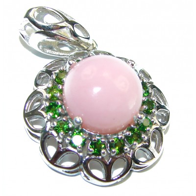 Spectacular Pink Opal .925 Sterling Silver handmade Pendant