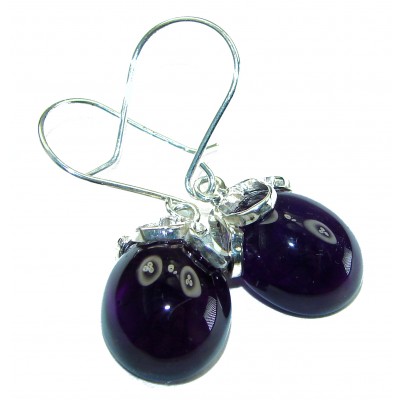 Purple Desire authentic Amethyst 14K Gold over .925 Sterling Silver earrings