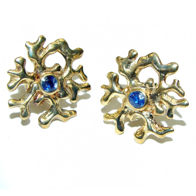 Delicate Golden Reefs Kyanite 18K Gold over .925 Sterling Silver earrings
