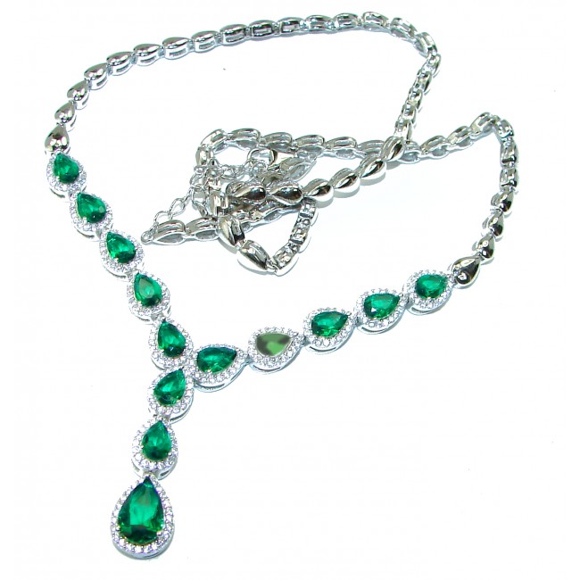 Elegant Natural Chrome Diopside .925 Silver handcrafted Necklace