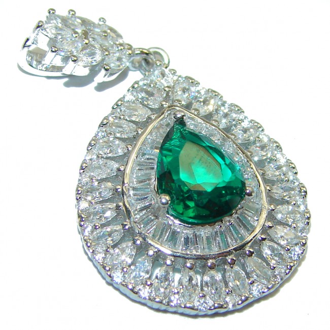 Authentic Chrome Diopside .925 Sterling Silver handcrafted Pendant