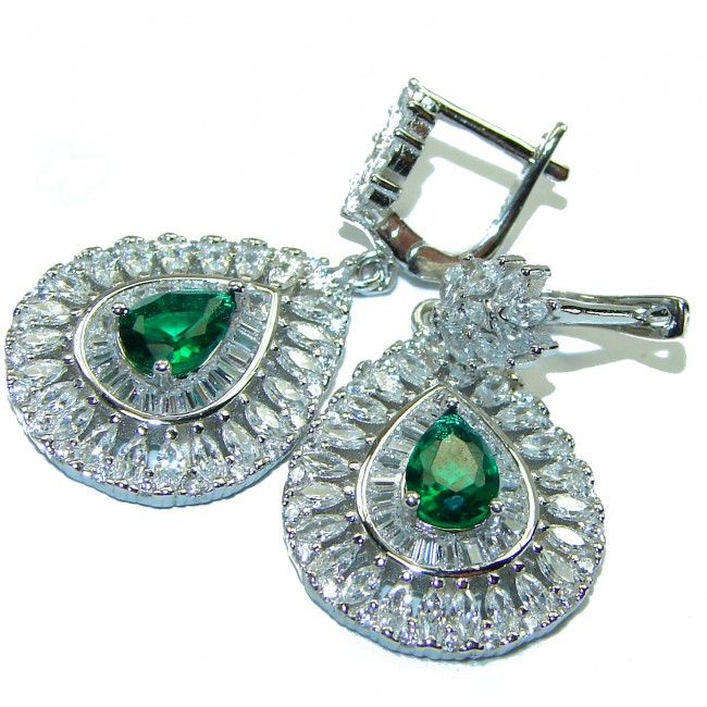 Chrome Diopside .925 Sterling Silver handcrafted Earrings