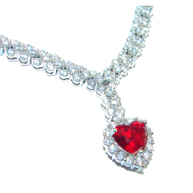 Timeless Treasure Ruby .925 Sterling Silver handcrafted necklace