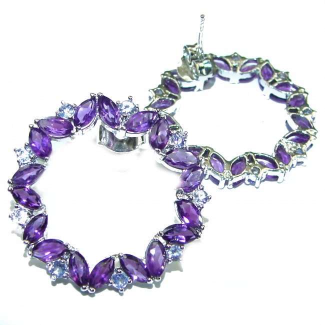 Purple Beauty authentic African Amethyst .925 Sterling Silver handcrafted earrings