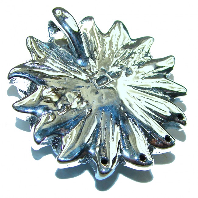 Sterling Sunflower .925 Silver Bali handmade Pendant
